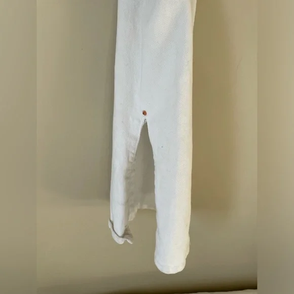 Zara Women's Straight Leg flared bell bottom White Jeans NWOT size 2 - Picture 6 of 6